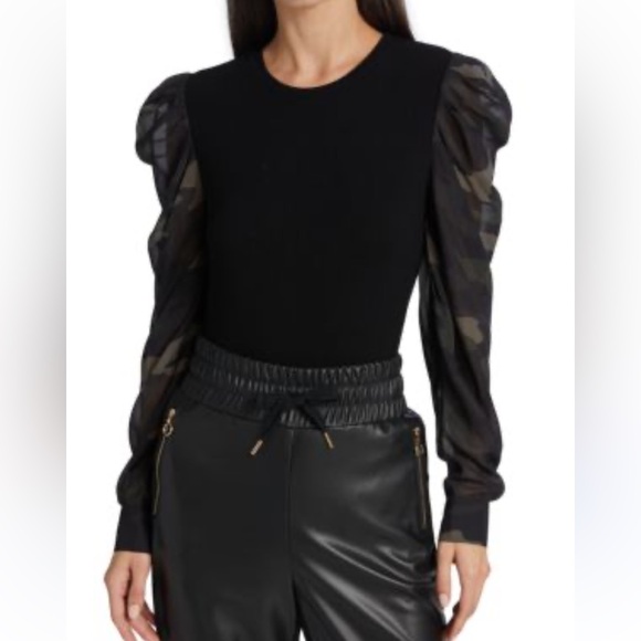 Generation Love Becky Camouflage Long Sleeve Top Size X-Small - Picture 12 of 12